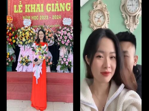 Clip van 2k1-leraar Mai Quynh Trang en mannelijke student die intiem zijn in de klas