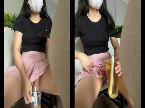 밀크 티 샵에 장난감을 가져 오는 것은 너무 행복해서 물이 가득했습니다 -Mina Mi